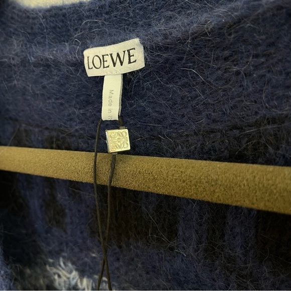 NWT Loewe Mohair Knit Cardigan Oversized Women’s Blue Sweater Polar Bear Winter - Picture 6 of 16